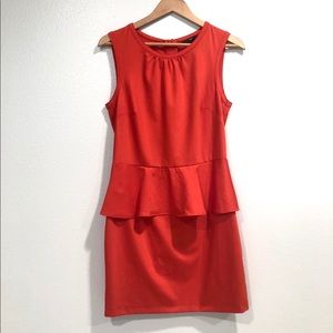 H&M Red Peplum Dress in a Size 12